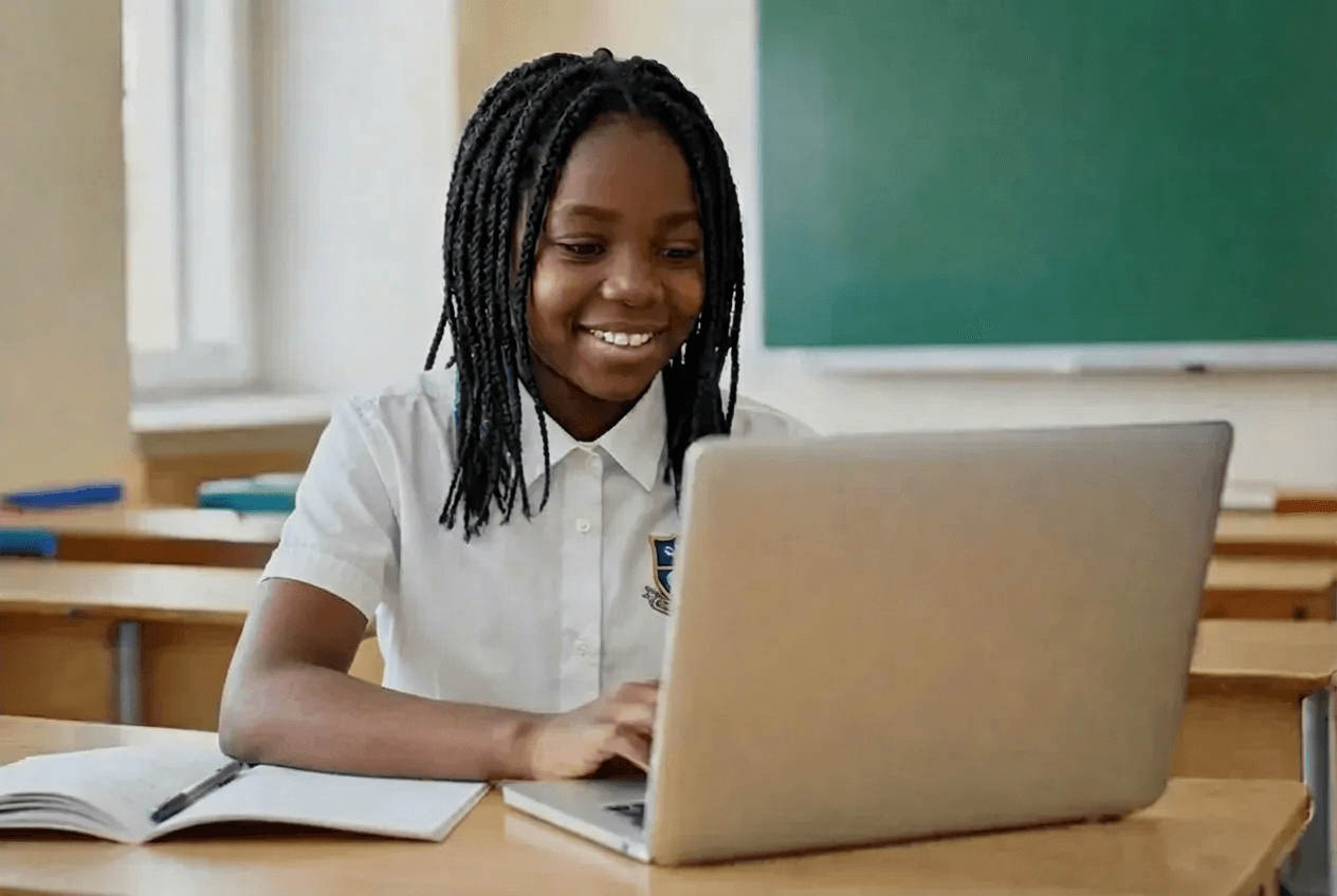 Student viewing progress on eCampus